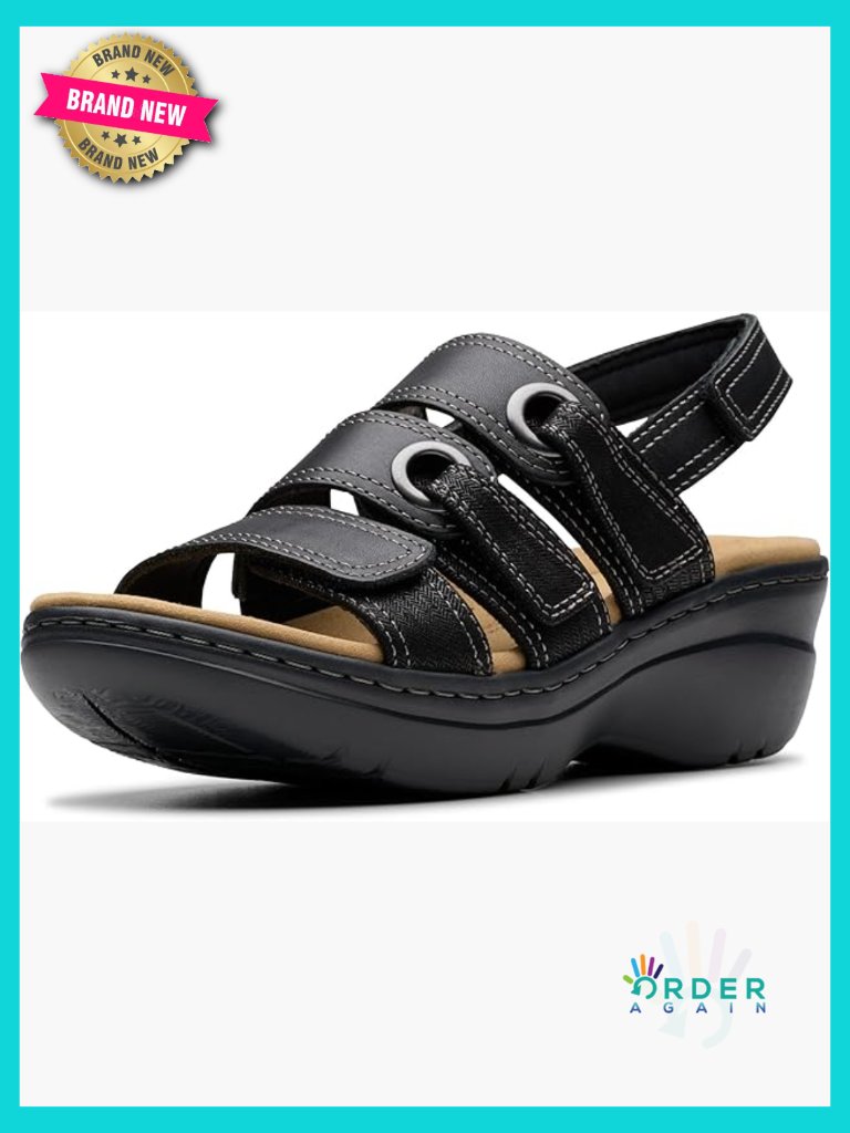 Strappy Wedge Sandals Comfortable Cushioned Footbed Adjustable Hook Loop